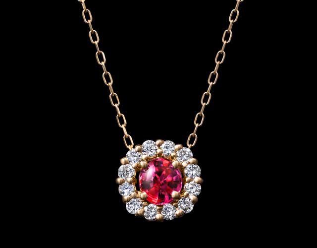 ルビーネックレス